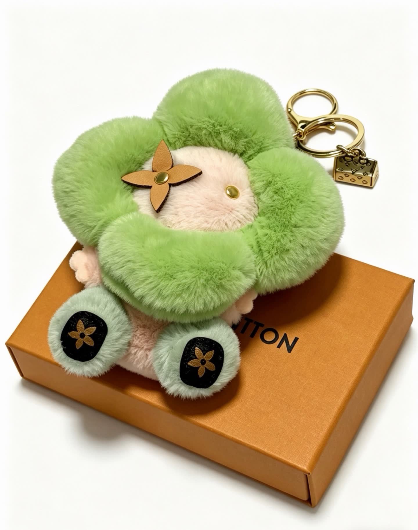 Louis Vuitton Green Flower Keychain